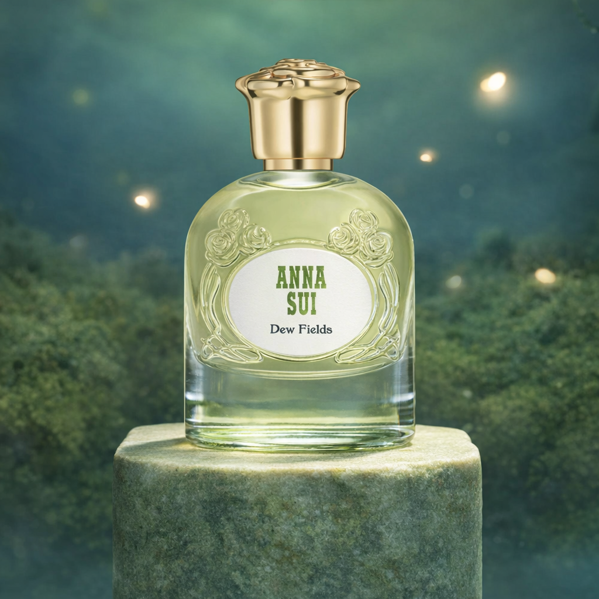 Anna Sui Wild Wonder Dew Fields EDP for Women upright pedestal gallery showcase