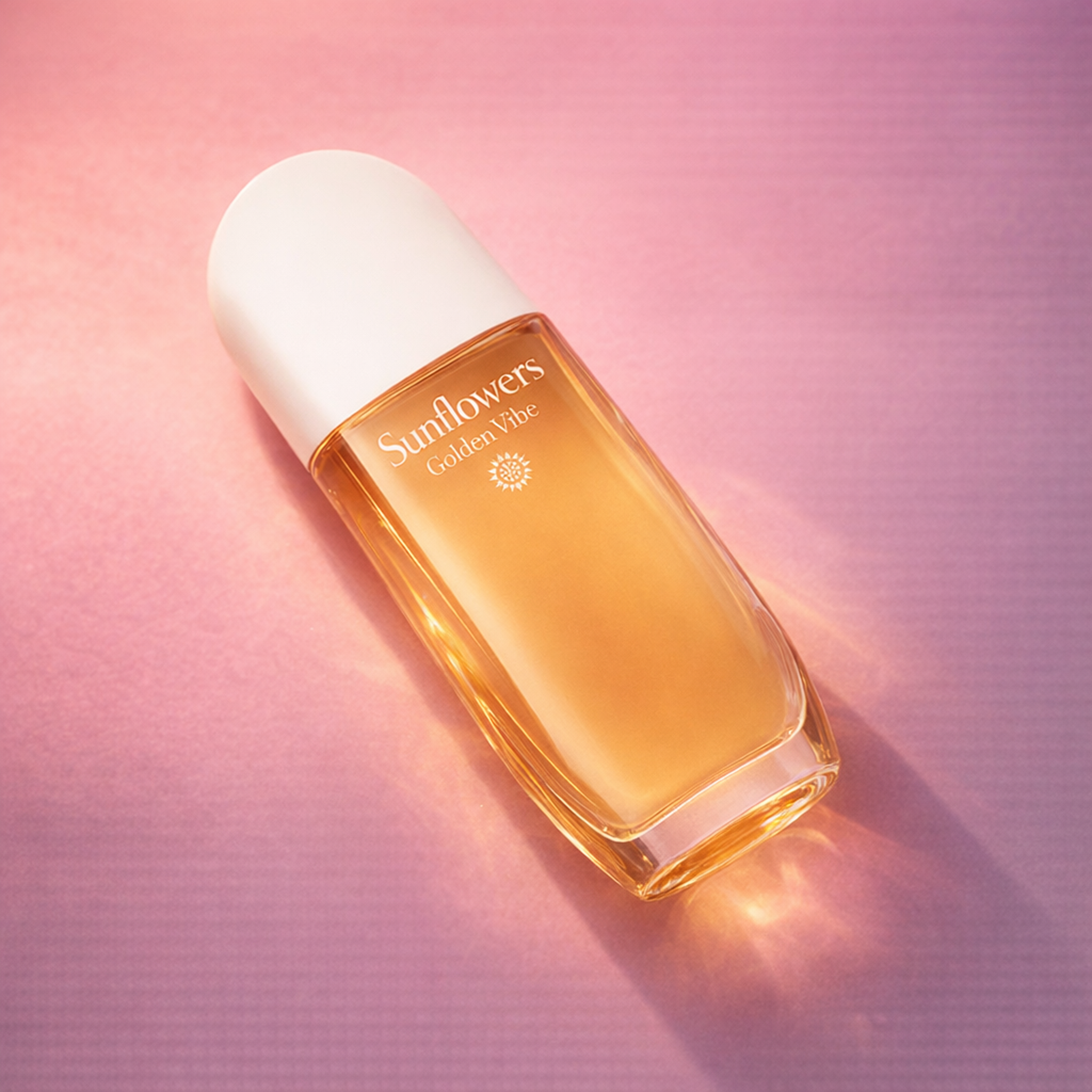 Elizabeth Arden Sunflowers Golden Vibe EDT for Women angled still-life gallery showcase