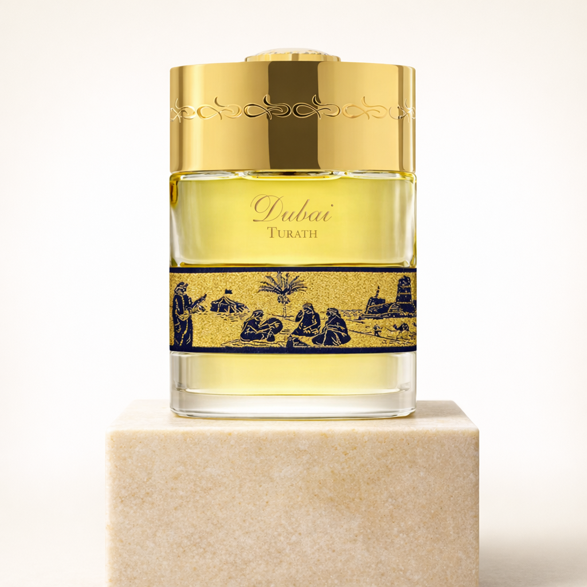 The Spirit of Dubai Turath EDP upright pedestal gallery showcase