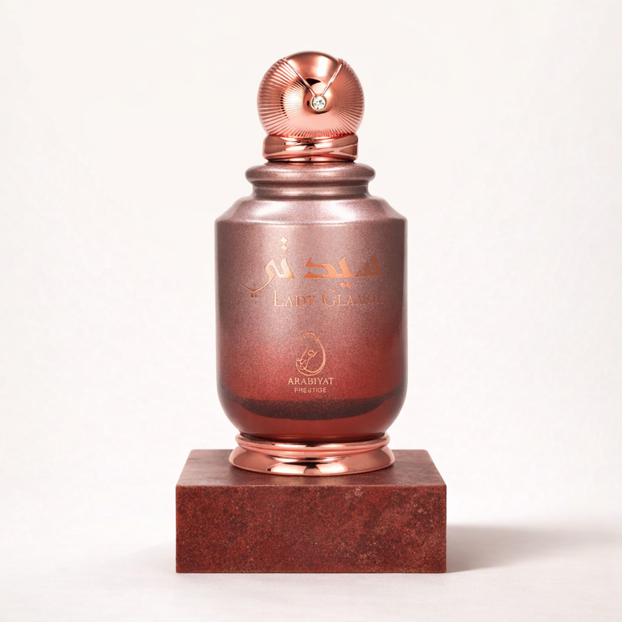Arabiyat Prestige Lady Glamor EDP for Women upright pedestal gallery showcase