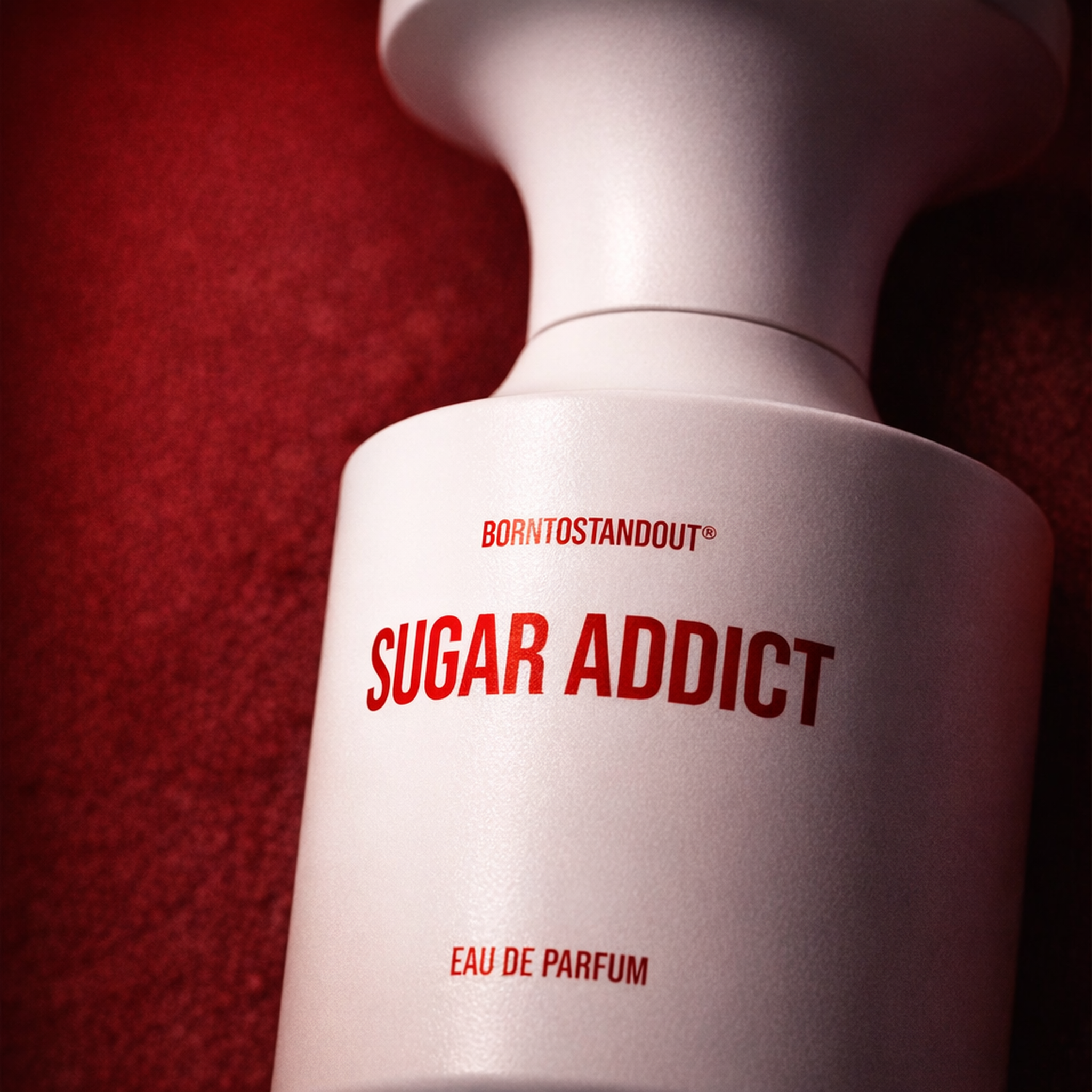 Borntostandout Sugar Addict EDP macro label detail gallery showcase