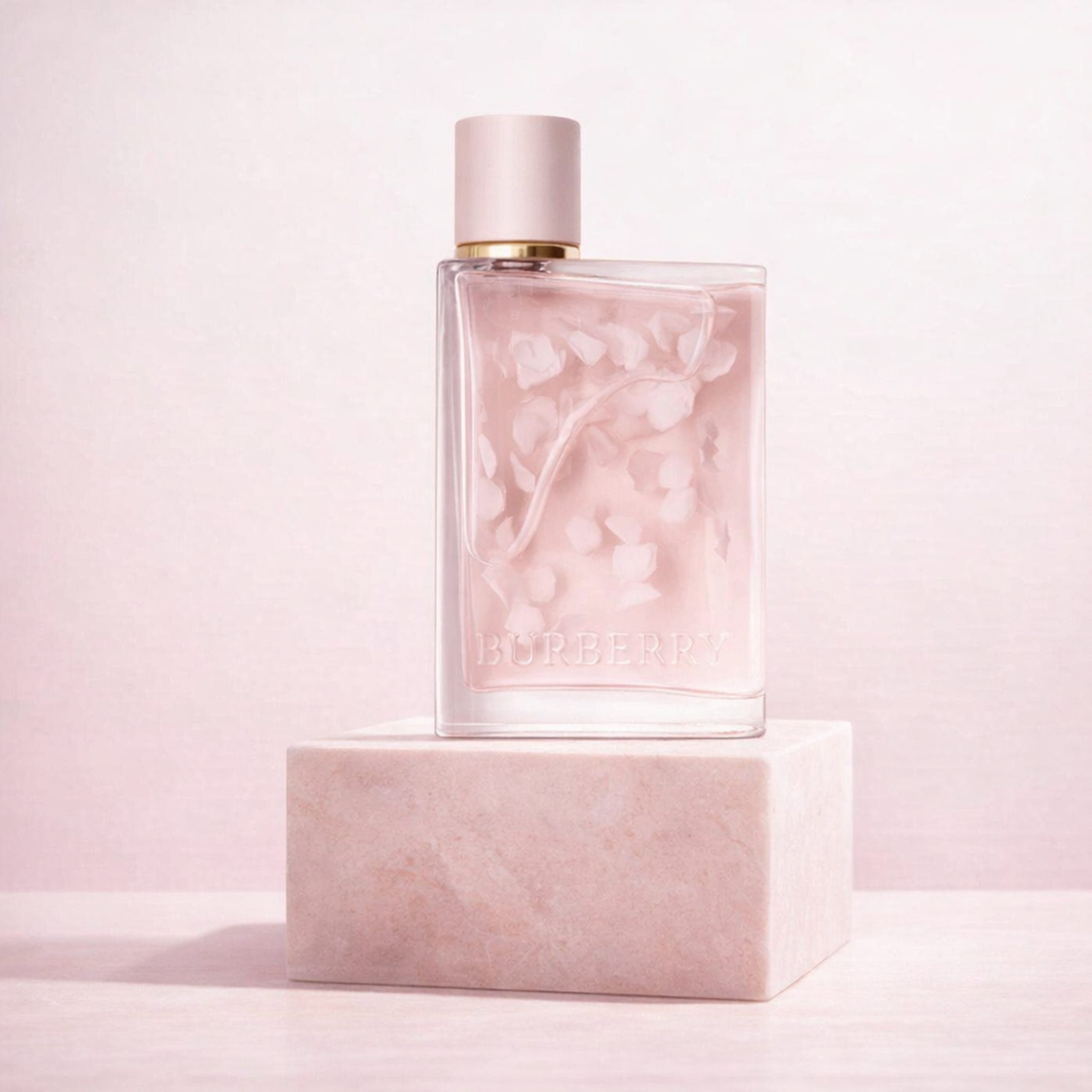Burberry Her Petals Limited Edition EDP upright pedestal gallery showcase