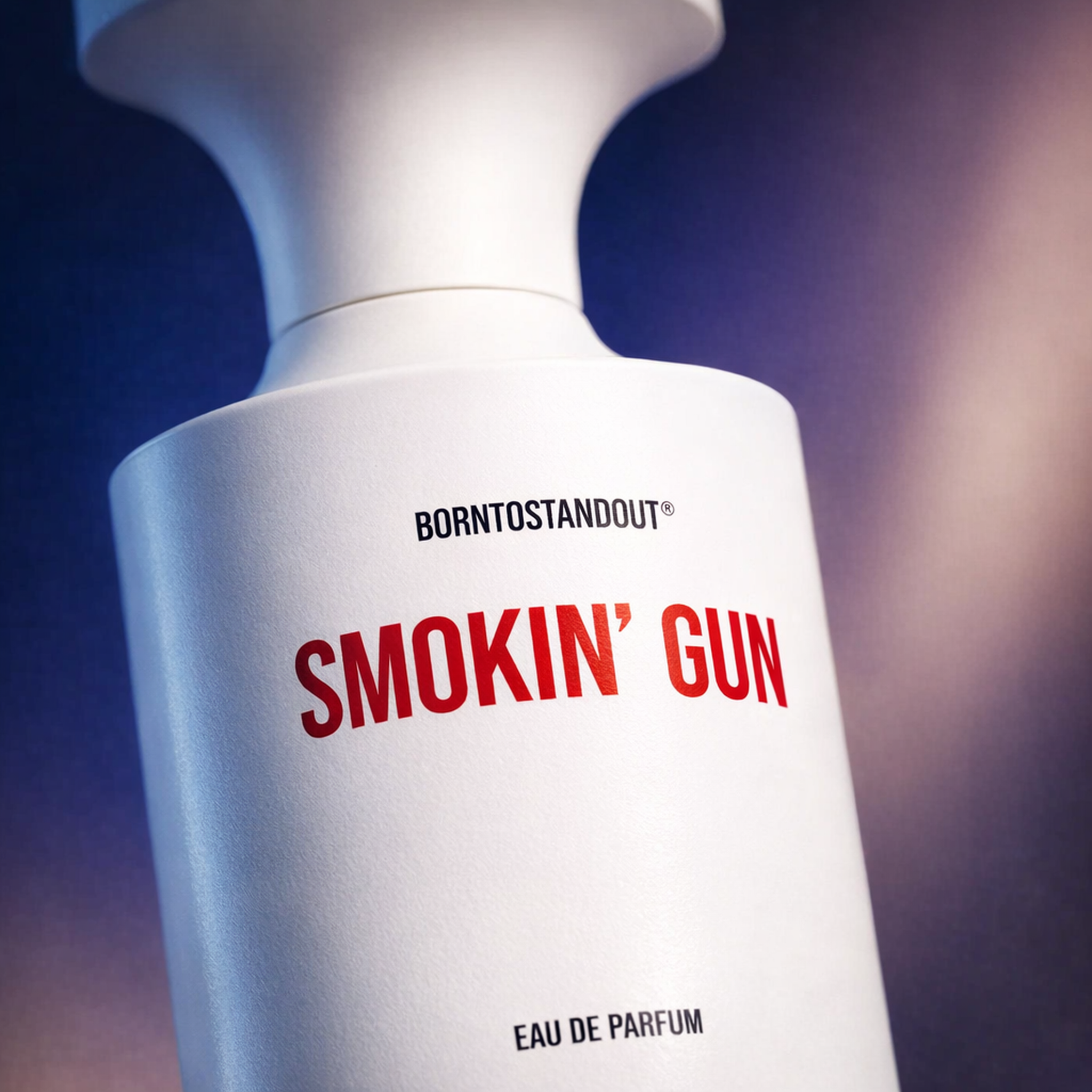 BORNTOSTANDOUT Smokin' Gun EDP macro label detail gallery showcase