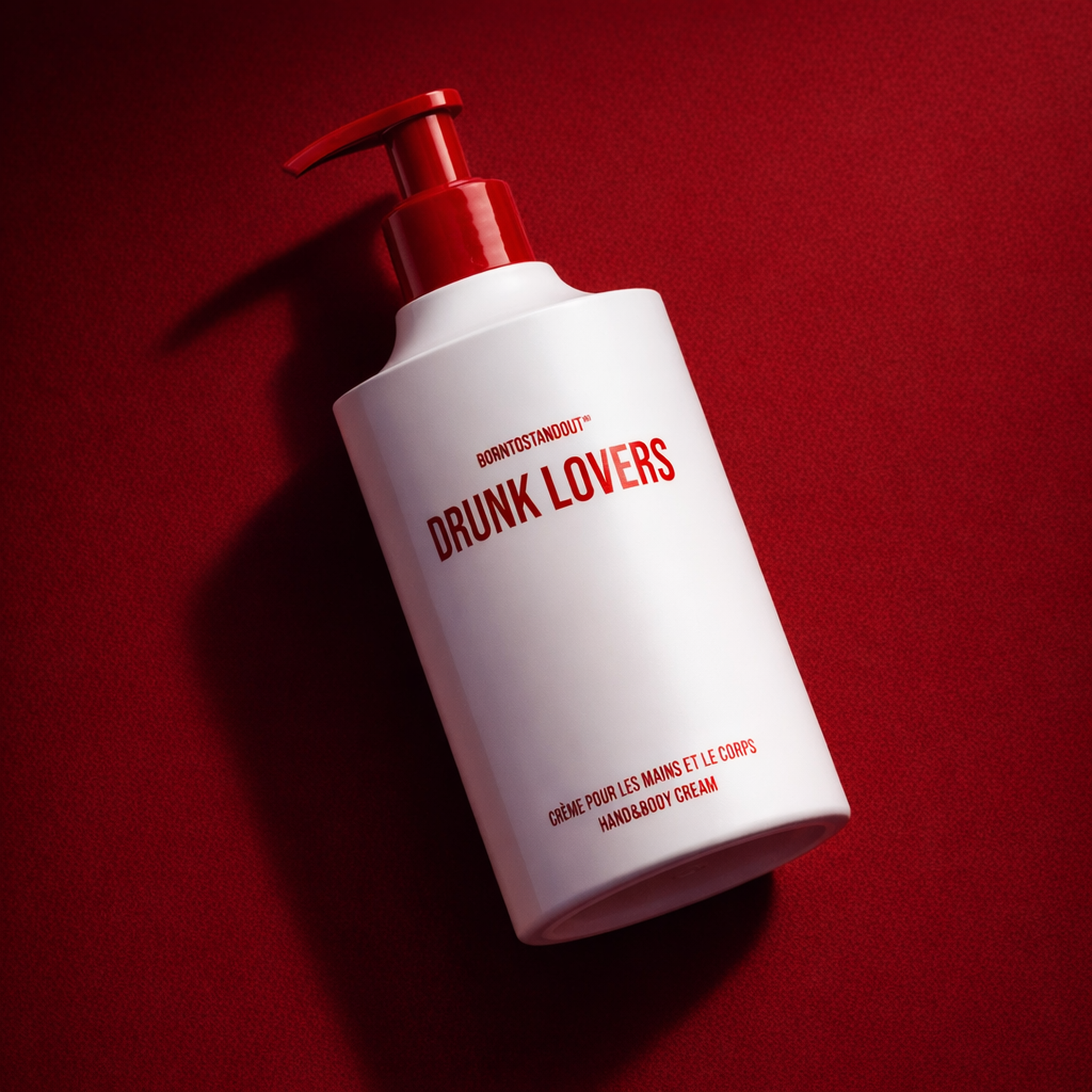 BORNTOSTANDOUT Drunk Lovers Hand & Body Cream angled still-life gallery showcase