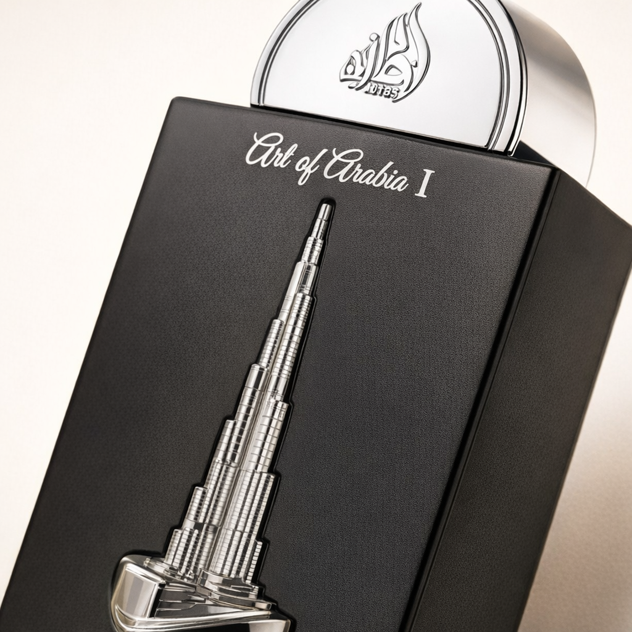 Lattafa Pride Art of Arabia I EDP macro label detail gallery showcase