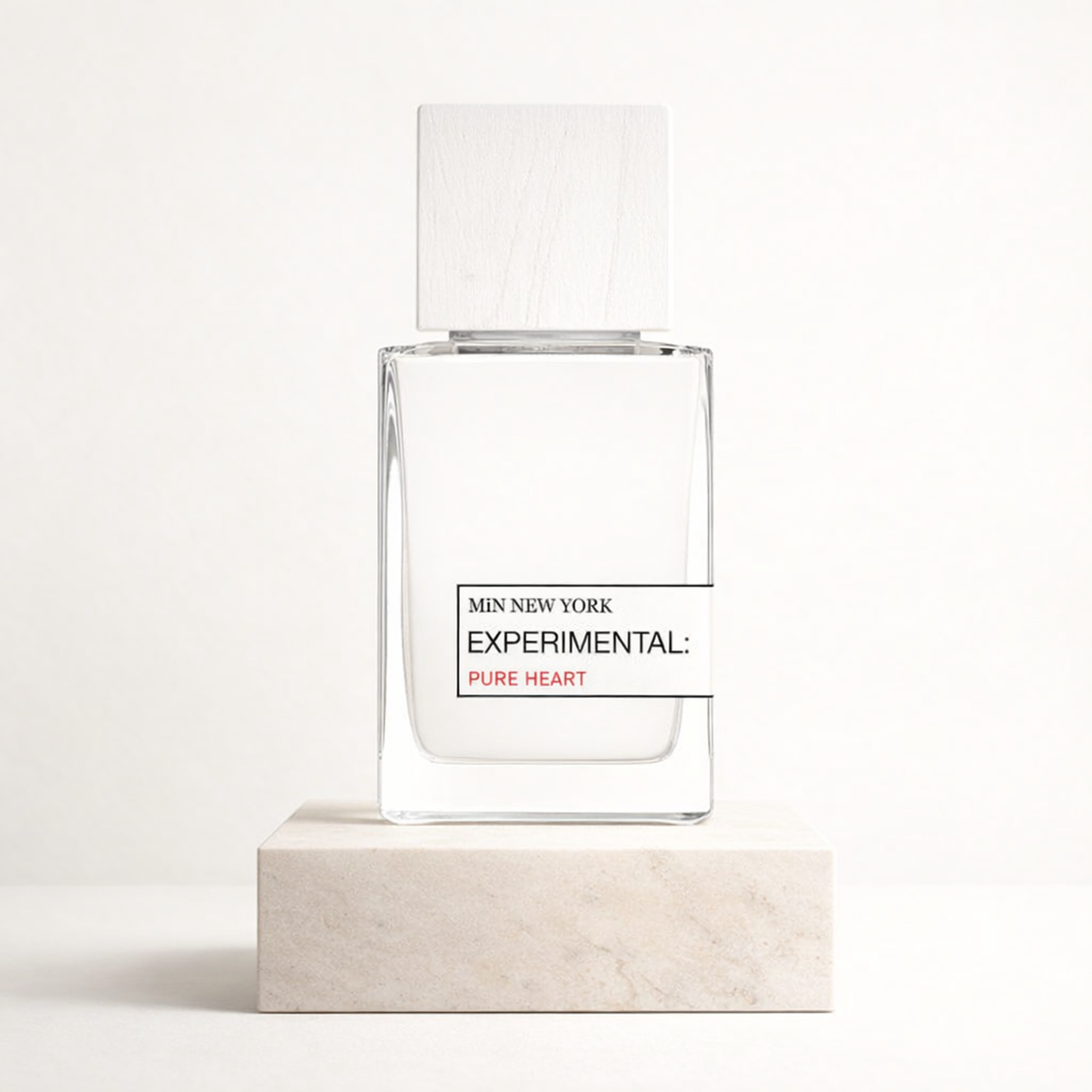 Min New York Pure Heart EDP upright pedestal gallery showcase