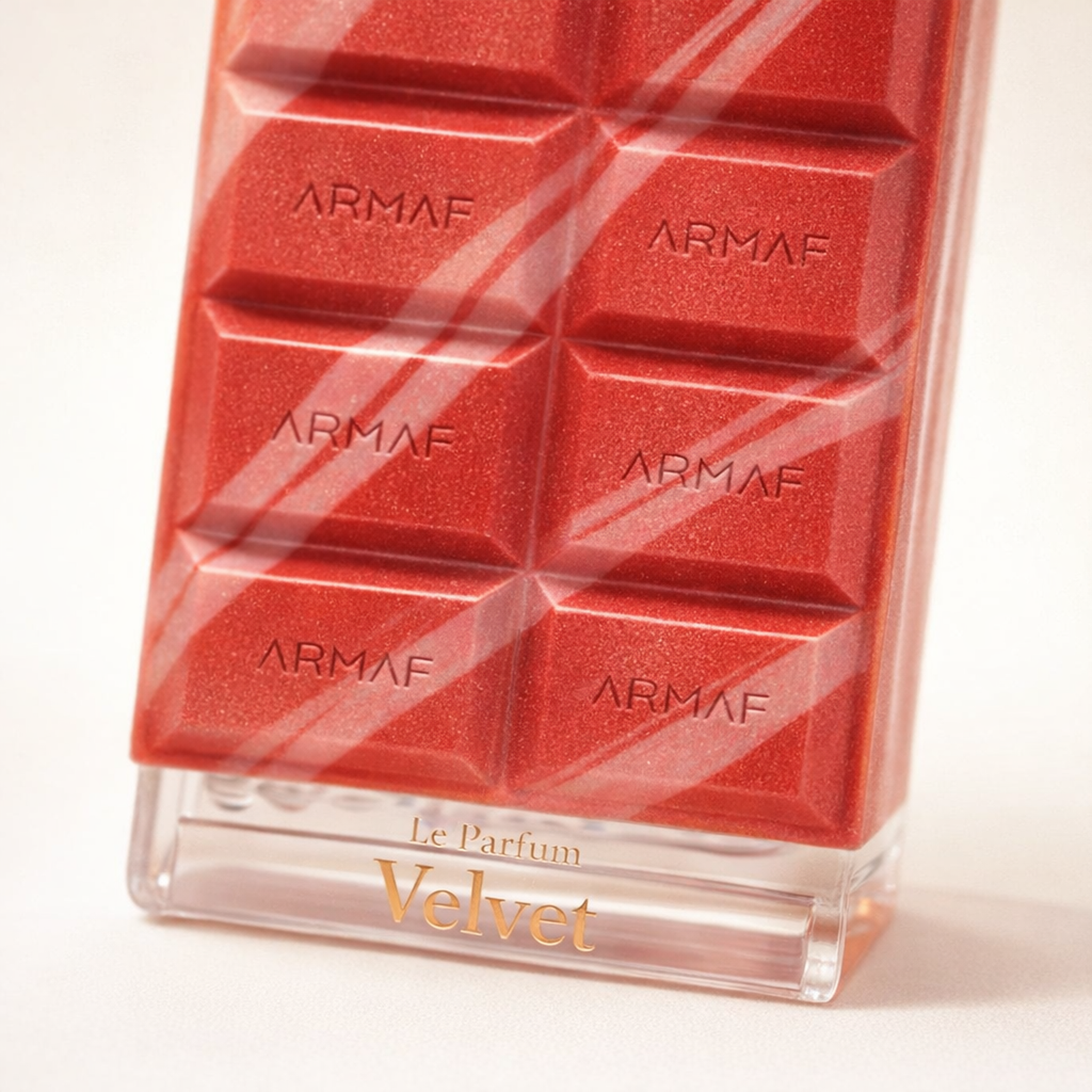 Armaf Delights Dubai Delicacy Red Velvet EDP macro label detail gallery showcase