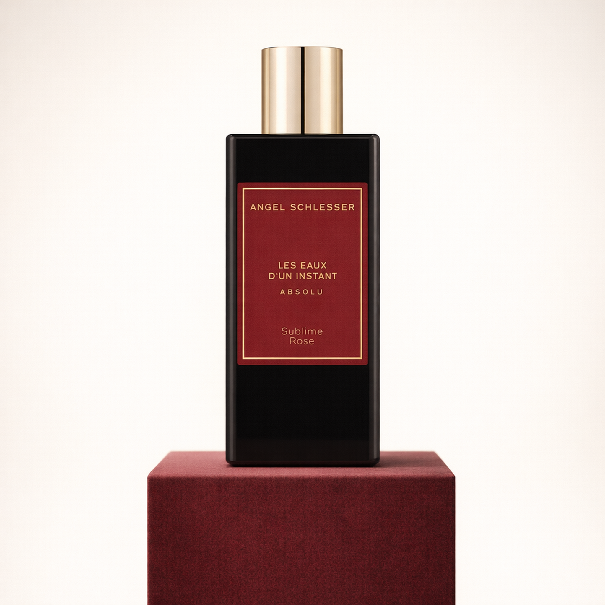 Angel Schlesser les Eaux D'un Instant Absolu Sublime Rose EDP upright pedestal gallery showcase