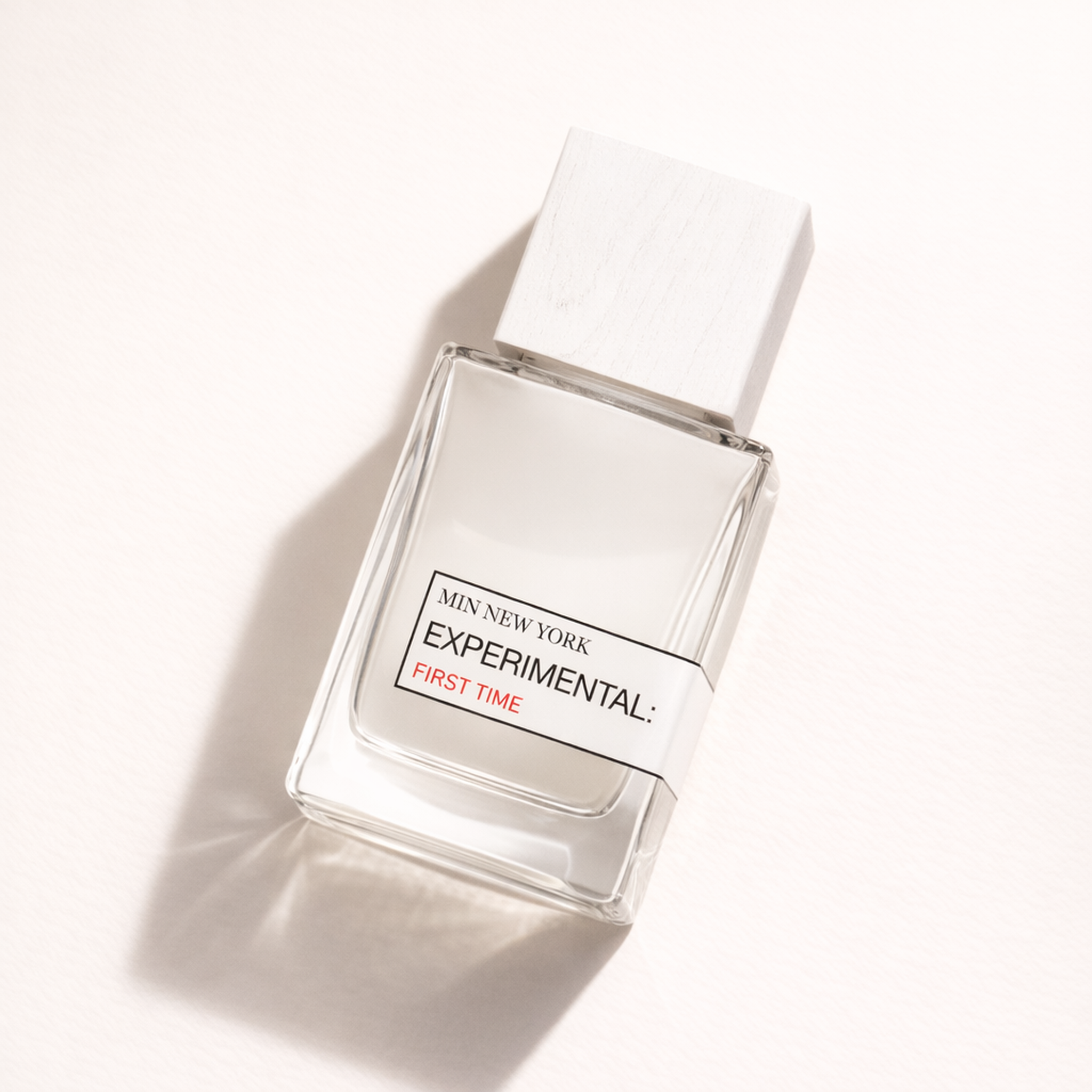 Min New York Experimental First Time EDP angled still-life gallery showcase