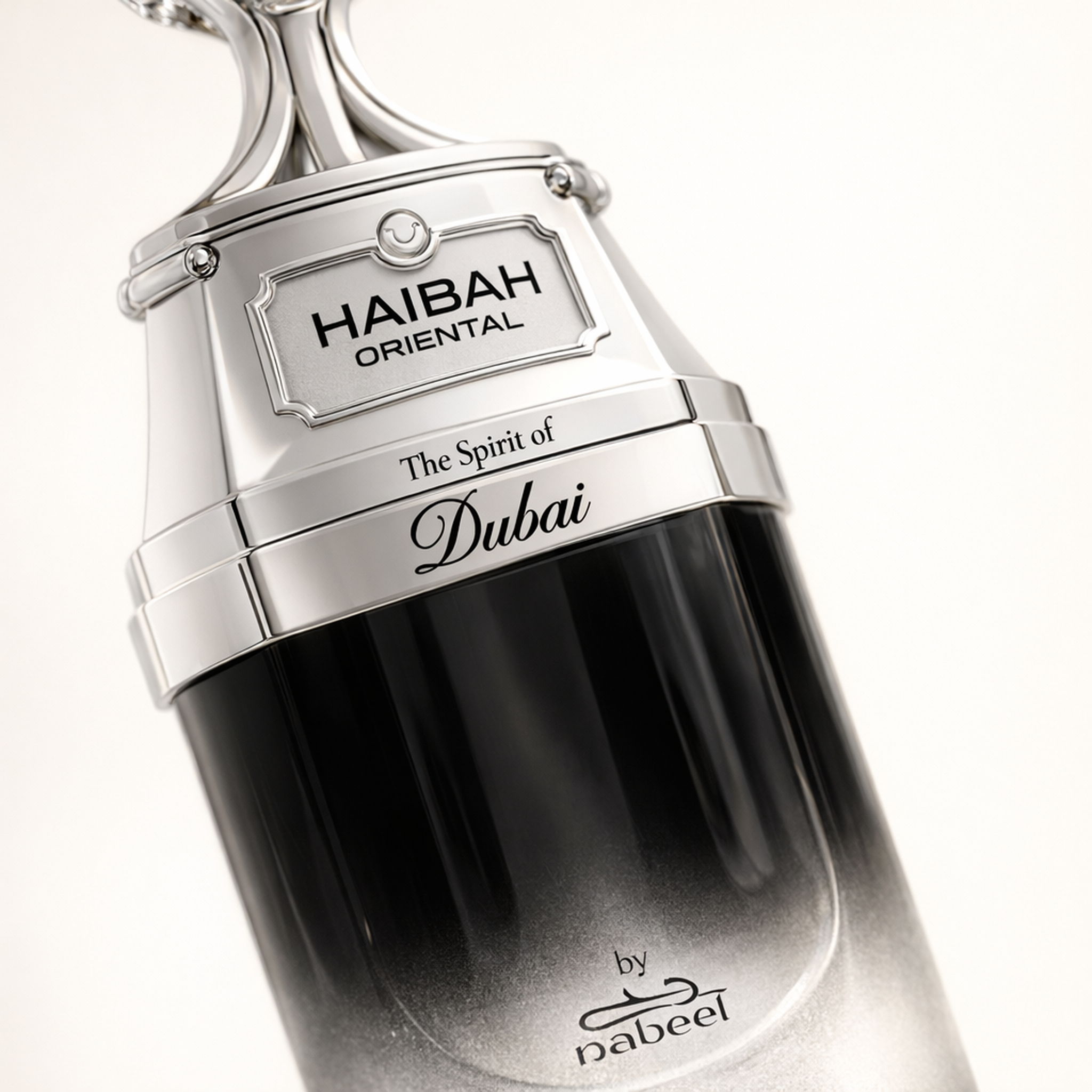 The Spirit of Dubai Haibah Oriental EDP macro label detail gallery showcase