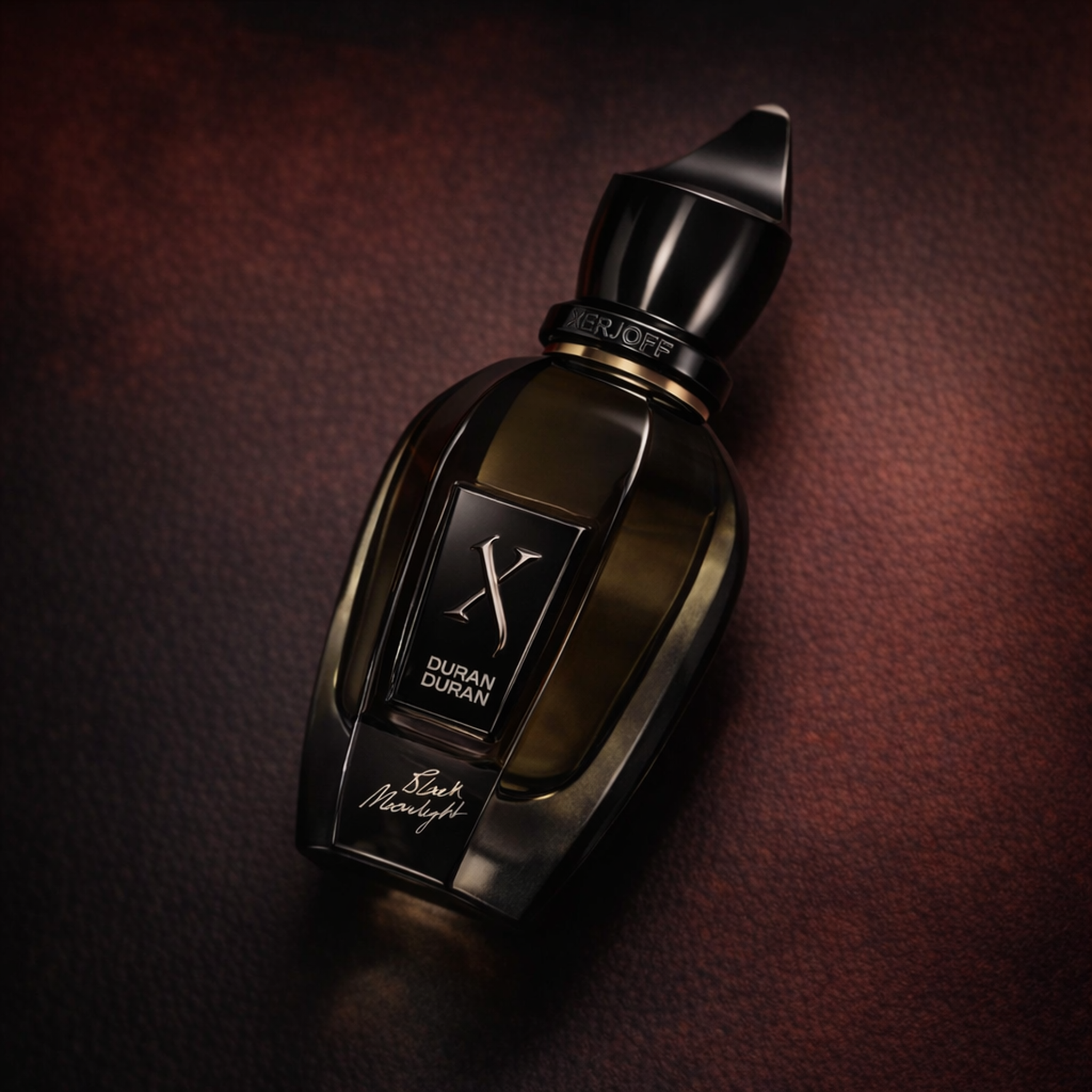 Xerjoff Duran Duran Black Moonlight Parfum angled still-life gallery showcase