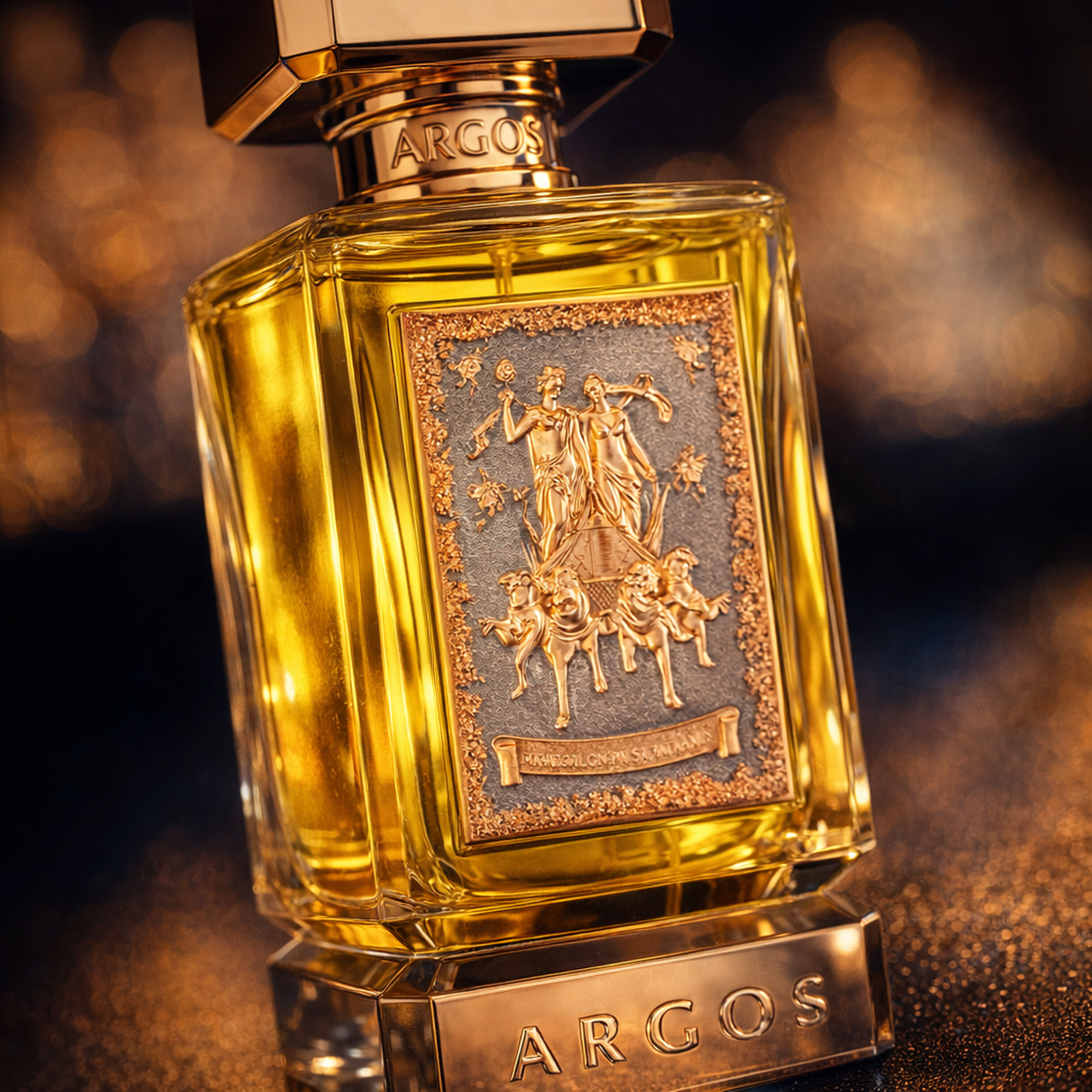 Argos Triumph of Bacchus EDP macro label detail gallery showcase