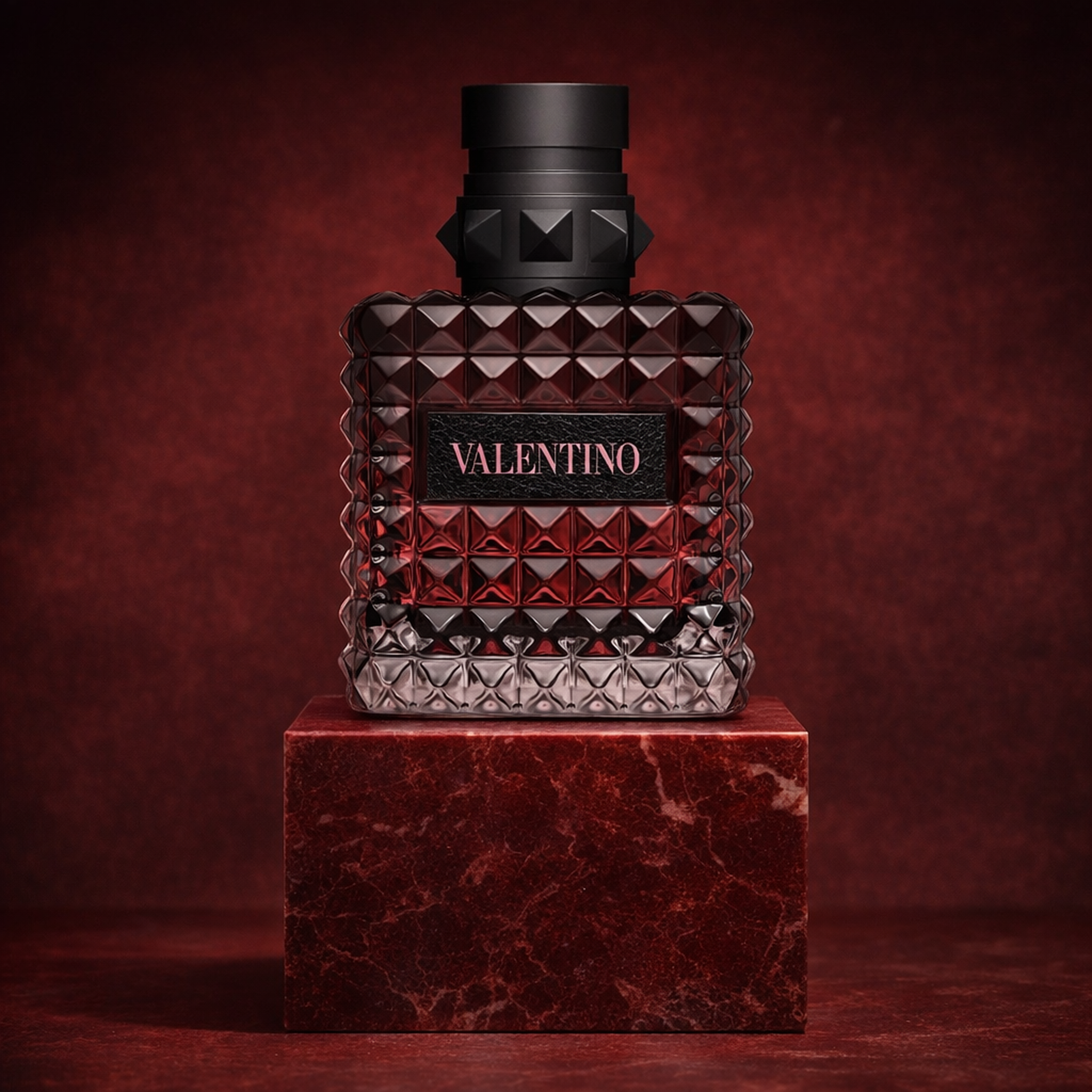 Valentino Donna Born in Roma Intense EDP upright pedestal gallery showcase