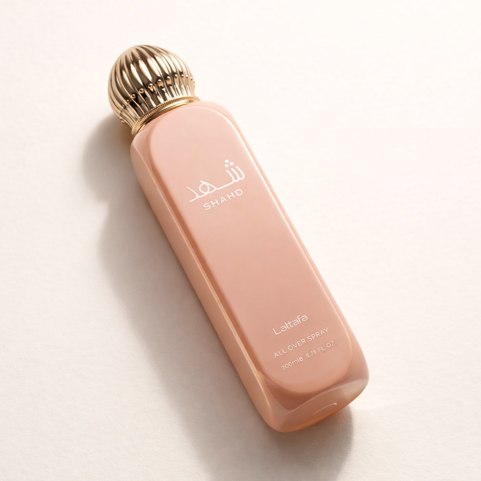 Lattafa Shahd All Over Body Spray angled still-life gallery showcase