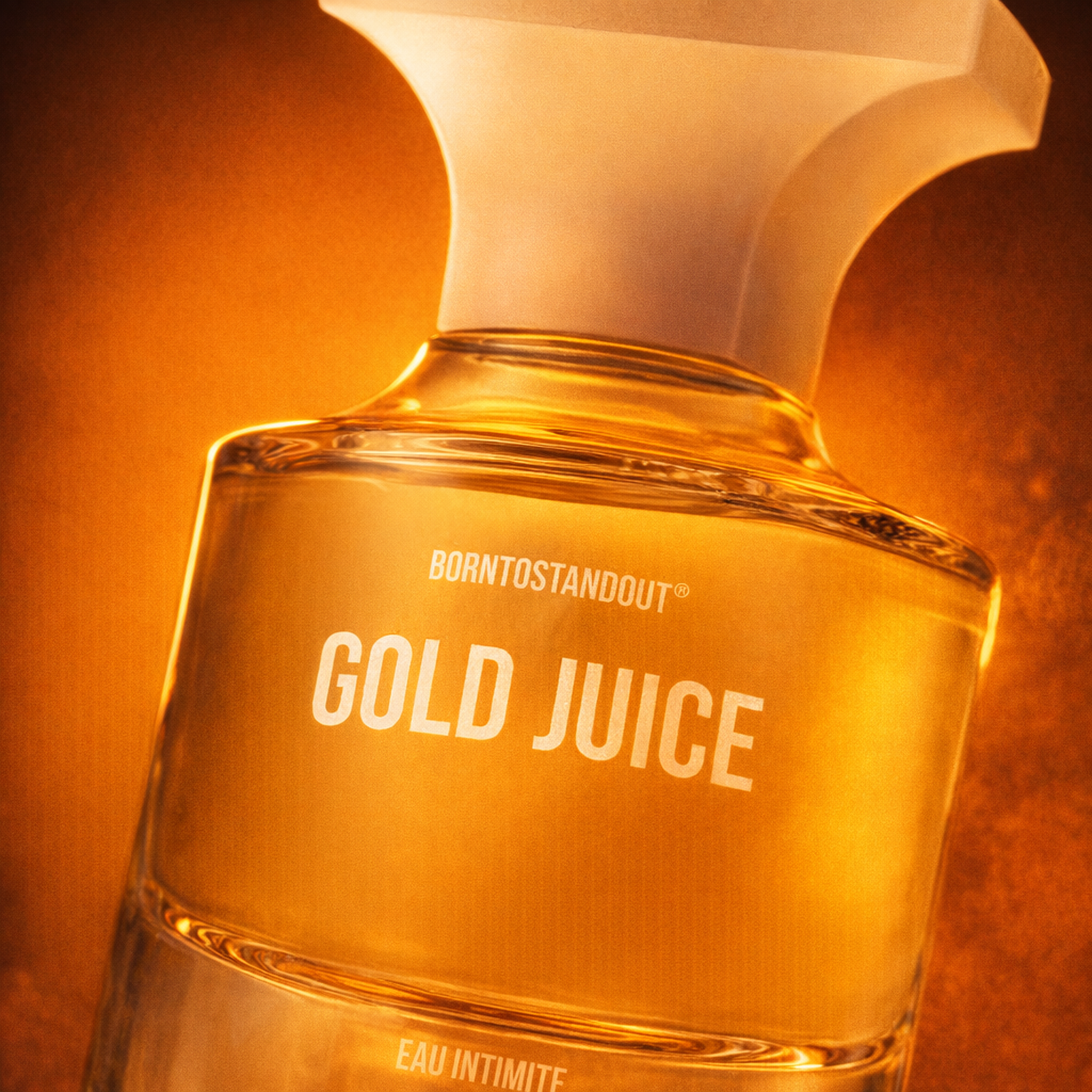 BORNTOSTANDOUT Gold Juice Eau Intimite macro label detail gallery showcase