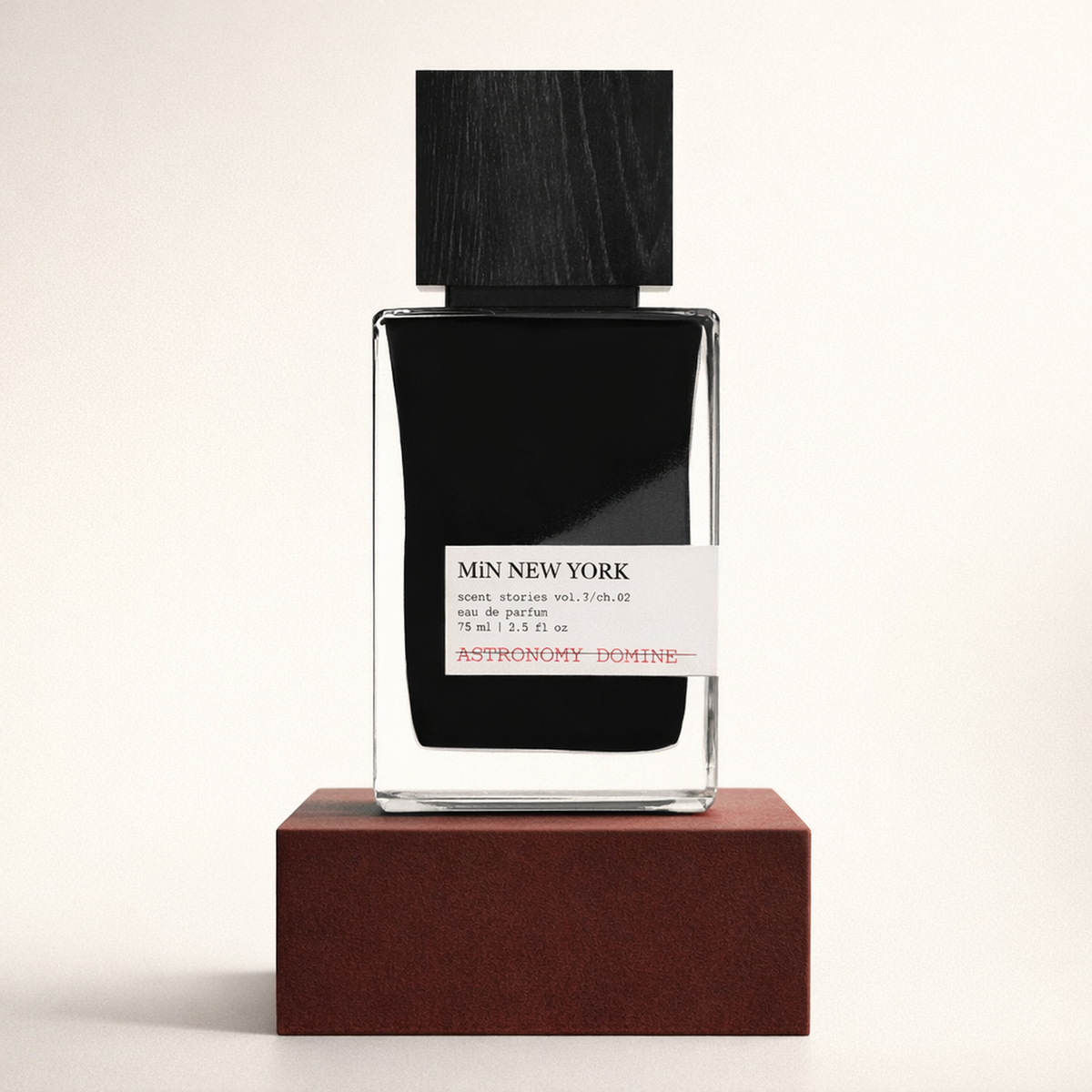 Min New York Astronomy Domine EDP upright pedestal gallery showcase