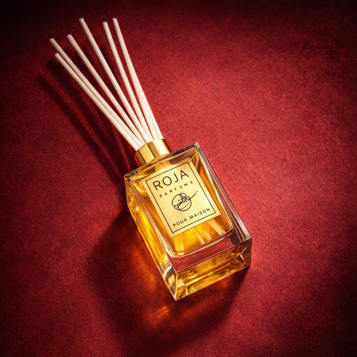 Roja Parfums Amber Aoud Reed Diffuser angled still-life gallery showcase
